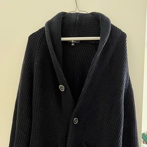 Men’s cotton cowl neck cardigan- size L